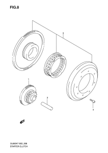DL650 (ABS) Муфта стартера