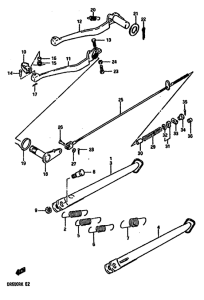DR600 Stand-rear brake