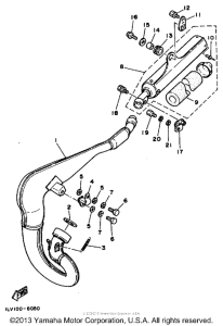 YZ490S Выхлопная система