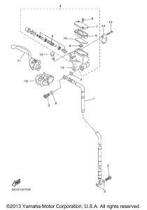 YZ125Y Главный тормозной цилиндр