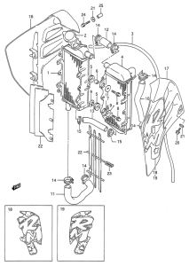 RM125 Радиатор