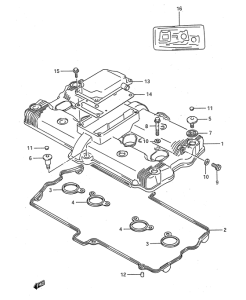 GSX1100 Крышка головки цилиндров