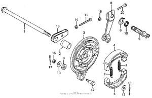 CM185 Задний тормоз