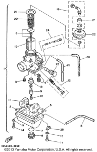 YZ80H1 Карбюратор
