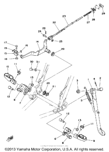 IT250F Stand - footrest - brake pedal