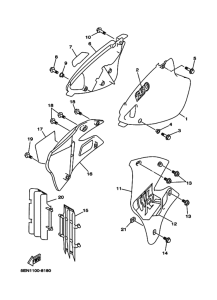 WR250Z Боковая крышка