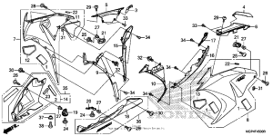  Обтекатель средняя часть