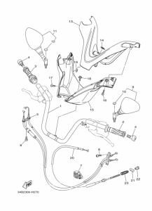 YP400 Steering handle & cable