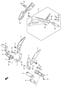 GSX750 Подножки