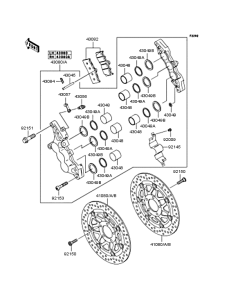 ZR400 Передний тормоз