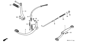 C50 Pedal / kick starter arm
