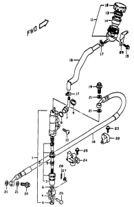 DR350 Задний тормозной цилиндр