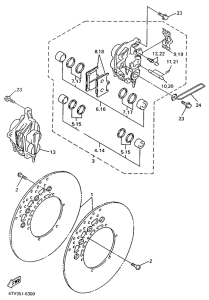 YZF600R Передний тормоз