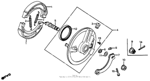 CR80R Front brake panel 80-82