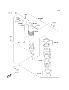  Абсорбер удавный в сборе задний