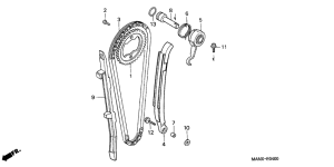 NX650 Цепь грм / натяжное устройство