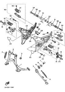 FJ1200 FJ1200B Support & repose pied