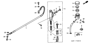 CR250R Задний тормозной цилиндр
