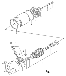 GSX600 Стартерный мотор