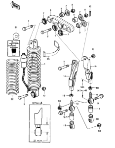 KX420 Rear suspension / shock absorber