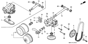 XL600V Oil filter / oil pump