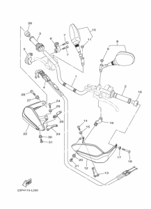 XT1200Z Рулевой рычаг и кабель