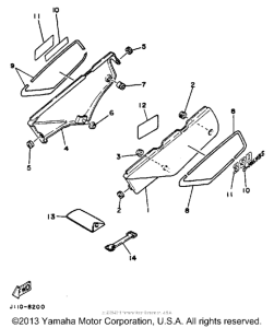 XT350B Боковые обтекатели