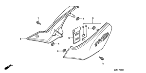 XL600V Боковая крышка