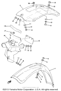 IT400F Front fender-rear fender