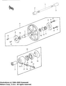 KZ750 LTD Front wheel / hub