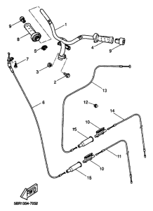 YQ50 Steering handle. cable