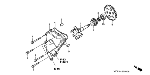 VTR1000SP Водяная помпа
