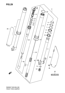 RM250 Передняя вилка