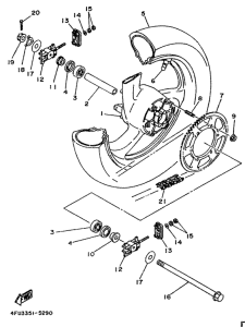 TDR125 Переднее колесо