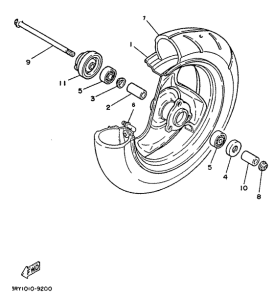 YE50 Переднее колесо
