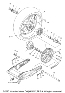 XV1900CU Переднее колесо