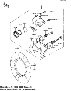 KZ1100 Передний суппорт