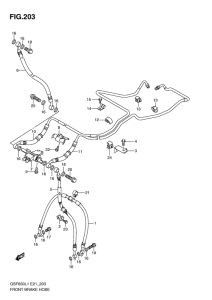GSF650 Передние тормозные трубки