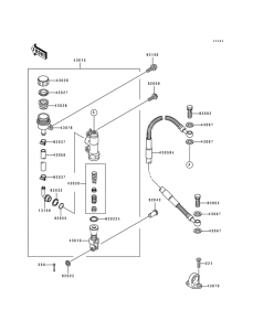 KX500 Задний тормозной цилиндр
