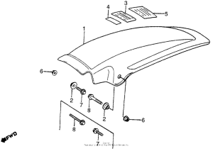 CR250R Rear fender 81