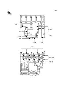 ZX250 Болты крепления картера