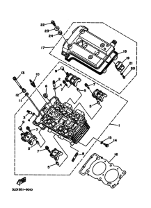 XTZ750 XTZ750B Головка цилиндров