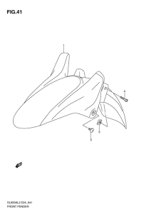 DL650 (ABS) Переднее крыло