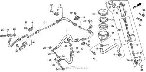 ST1100 (ABS/ TCS) St1100a rr. brake master cyl. 95