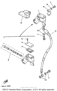 YZ250N Главный тормозной цилиндр