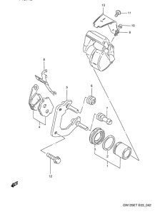 GN125 Передний суппорт