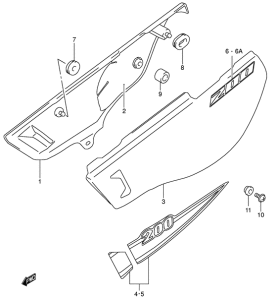 DR200 Обтекатель задний