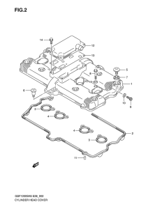 GSF1200S Крышка головки цилиндров