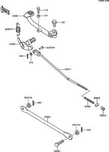 AR125S Педаль тормоза