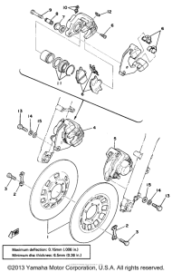 XS750E Front disc brake - caliper